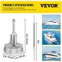 Mophorn Outboard Steering Kit 16 Boat Steering Cables 16 Feet Boat Steering System 3/4 Shaft for Boats
