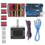 3D Printer Kits CNC Shield V3.0 & Keyestudio R3 Board & Nema 17 Stepper Motor & 4PCS A4988 Driver & USB Cable & Heat Sink,Stepper Motor Controller Shield Kit for Quimat