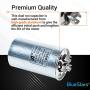 40 + 5 MFD uf 370 or 440 Volt VAC Round Dual Run Capacitor by BlueStars - Compatible for Air Conditioner or Heat Pump Condenser