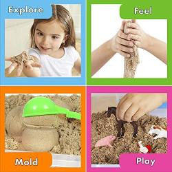 Sense & Grow Sensory Sand Activity Kit - Sand Bin with 6 Farm Animal Figurines and Accessories Included - Educational STEM Learning Toy for Children - Fine Motor Montessori Sensory Toys for Kids 3+