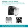 HG POWER 6 Inch Exhaust Fan, 308CFM Through Wall Fan Bathroom Extractor Ventilation Fan Blower Ceiling and Wall Mount for Attic Garage Kitchen Bathroom Windows Fan