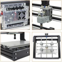 RATTMMOTOR CNC Wood Router Machine 3018 PRO 3 Axis GRBL Control DIY Mini CNC Router Machine Kit Plastic Acrylic PVC PCB Wood Engraver Milling Carving Machine Working Area 30x18x4.5cm