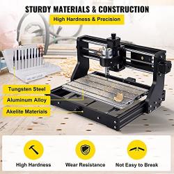 VEVOR CNC 3018 PRO Router Machine, GRBL Control 3-Axis Milling Engraver Engraving Machine, DIY CNC Router Kit with Transparent Enclosure, Offline Controller, for Wood Acrylic Plastic PCB PVC Carving