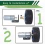 Keadic 4 Sets 37mm DC Geared Motor Mounting Bracket Holder with 6mm Hex Coupling and Set Screws