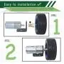 Keadic 4 Sets 37mm DC Geared Motor Mounting Bracket Holder with 6mm Hex Coupling and Set Screws