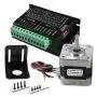 TB6600 4A 9-42V Stepper Motor Driver CNC Controller with Stepper Motor Nema 17 Bipolar 1.7A 40N.cm Holding Torque and Motor Mounting Bracket for 3D Printer Hobby CNC Router XYZ by Beauty Star