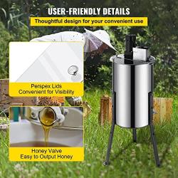 BestEquip Electric Honey Extractor Separator 2 Frame Bee Extractor Stainless Steel Honeycomb Spinner Crank. Beekeeping Extraction Apiary Centrifuge Equipment