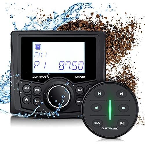 Powersport Bluetooth Radio Marine Stereo Wireless Remote Controller for Boat, RZR, Motorcycle, Golf Cart, Bikes