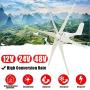 Coldwind Wind Generator Kit 500W 12V 24v 48V Wind Turbine Motor 5 Blades with Charge Controller for Home Garden-White 500w 12v