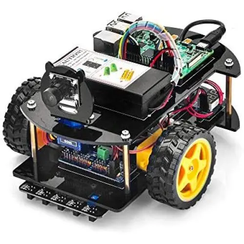 Kit Robot Car OSOYOO pour Raspberry Pi 4 3B+ 3B sans carte Raspberry Pi pour apprendre la programmation et construire des kits électroniques pour adolescents et adultes. Kit Robot Car OSOYOO pour Raspberry Pi 4 3B+ 3B sans carte Raspberry Pi pour apprendre la programmation et construire des kits électroniques pour adolescents et adultes.