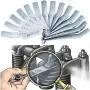 Feeler Gauge Jake Brake Tool Set 88880053 88880052 85111377 Fits for Volve Mack MP7 MP8 MP10 D12 D13 D16 Engines, Intake and Exhaust Valve Adjustment Kit (14 PCs)