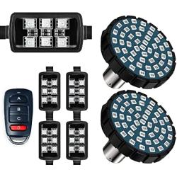 MZS Motorcycle LED Light Ki and Red 1157 Turn Signal LED Bulb