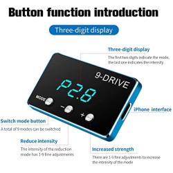 9 Drive Throttle Response Controller,Smart Electronic Racing Pedal Accelerator Compatible with Dodge Challenger RAM 1500 Pickup Jeep Grand Cherokee Wrangler JK (807)