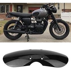 Gorgeri Universal Mud Flap Guard Fairing Mudguard Cover Motorcycle Short Front Mudguard Cover Guard AccessoriesFit for Triumph T100 2001-2016(Black)