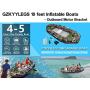 GZKYYLEGS Engine Bracket for GZKYYLEGS 10 feet Inflatable Boats - Outboard Motor Bracket for Boat Auxilary Up to 15HP Stainless Steel Mounts with Nuts