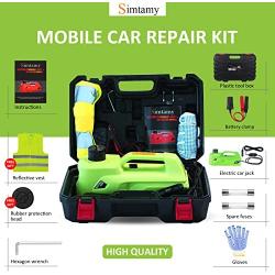 Simtamy Electric Car Jack 5 Ton(11,000lb) 12V Hydraulic Jack, Portable Emergency Car Lift Tire Change Kit