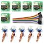 CenryKay 5pcs ULN2003 28BYJ-48 4-Phase Stepper Motor with 5V Drive Board and 10pcs Dupont Wire Male to Female Breadboard Jumper Wires Compatible with Arduino
