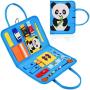 Panda Busy Board,Preschool Montessori Toys Toddler Toys Learning Toys ,Sensory Board for Fine Motor Skill,Montessori Learning Education Toys,Bag Design for Airplane or Car Travel