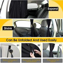 7 Pack Car Curtains Divider Privacy Car Window Screens Car Window Shade 55 x 27.6 Inch Windshield Sun Shade Breathable Mesh Baby Car Window Covers for Camping Blackout Vehicle Glare UV Rays Kids