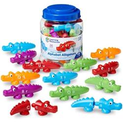 Learning Resources Snap-n-Learn Alphabet Alligators - 26 Double-Sided Pieces, Ages 18+ Months Toddler Learning Toys, Alphabet Learning for Toddlers, Preschool Learning Toys