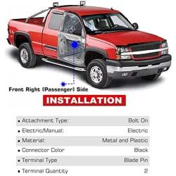 A-Premium Front Passenger Power Window Regulator W/Motor Replacement for Chevrolet Silverado Tahoe GMC Yukon XL Sierra Escalade Pickup Truck SUV 2000-2006