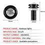 Sidaqi New Bright 4LED 18MM LED Eagle Eye Strobe Lights With Wireless Remote Control Fit For Car Motorcycle Warning Flashing Light DRL Daytime Running Backup Light Waterproof 12V-Red