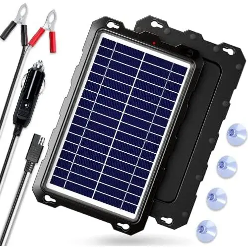Kit de Chargeur Solaire 12V 10W POWOXI pour Voiture, Bateau, Camping-Car, Remorque, Moto, Marine, Automobile, Motosports, Motoneige, etc. Kit de Chargeur Solaire 12V 10W POWOXI pour Voiture, Bateau, Camping-Car, Remorque, Moto, Marine, Automobile, Motosports, Motoneige, etc.