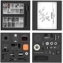 DLBJ Mini Desk Engine Model 4 Stroke Methanol Assembly DIY Engine Kits to Build That Run for Adults for Car Ship Airplane Educational RC Model Toys
