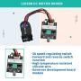 V TELESKY PWM DC Motor Speed Controller 1203BB DC Motor Driver 3A Motor Driver Adjustable Reversible Switch 6V 12V 24V 28V 80W (2Pcs)