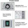 DC Motor Speed Controller AC 110V Input DC 24V-90V Output Motor Speed Controller Switch Electric Speed Regulator for Permanent Magnet DC Motor 400W DC-51