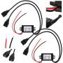 2 Pieces DC Converter 12V to 5V 3A 15W DC Buck Converter Module, DC to DC Reduced Voltage Regulator Car Power Converter Output Power Adapter (Double USB Interface)