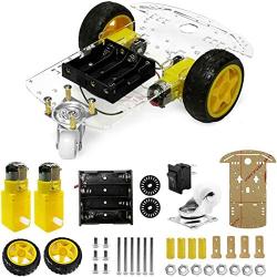 The perseids DIY Robot Smart Car Chassis Kit with Speed Encoder, 2 Wheels and Battery Box (2 Wheels)