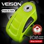 Acekit Veison Brake Disc Lock 6MM Lock Pin with Remind Cable for Motorcycle and Bicycle (Green II)