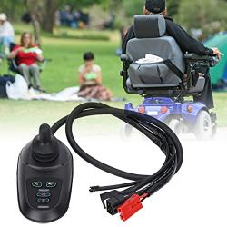 Electric Wheelchair Joystick Controller Replacement Brushed 4P Joystick Controller Electric Mobility Wheelchairs Accessory EABS Parking Function-0‑50A 24V DC Motors with Brake