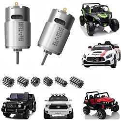2 Pcs 12V RS550 40000RPM Electric Motor Drive Engine for Power Wheel Motor Upgrade,High Speed Motor Gearbox Accessories for Power Wheels Children Ride On Car Replacement Parts