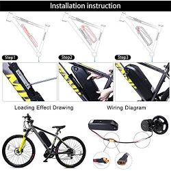Jieoto 36V Ebike Battery 8AH 10AH 13AH 15AH 21AH Mountain Bike Lithium Li-ion Battery Pack with USB Port, 2A Charger, BMS for 200-750W Electric Bicycles Motor