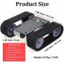 DIY Tracked Robot Chassis Smart Tank Car Chassis Kit with DC Motor, Remote Control Caterpillar Moving Robotic Tank Platform with Plastic Tracks for Arduino Raspberry Pie Microbit Python Steam (Black)
