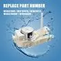 W10537869 Dishwasher Diverter Valve Motor Kit (Include W10195677 Seal Grommet Gasket), Replacement Part Model W10476222 W10195076 W10849439 2684962 PS5136127