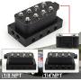 CNRAQR Universal 1/4 NPT 12V Control Air Bag Suspension 4Corner Block Manifold Solenoid Valve For Auto Motorcycle (0-300psi)