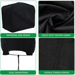 DURCOVER Outboard Motor Half Cover, Waterproof Oxford Fabric, Boat Motor Cover Half Outboard Cover, Universal Boat Engine Cover Fits up to 100-225HP Black