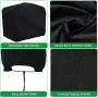 DURCOVER Outboard Motor Half Cover, Waterproof Oxford Fabric, Boat Motor Cover Half Outboard Cover, Universal Boat Engine Cover UP-20HP Black