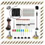 Ardest Fundamentals of Electricity for Arduino Projects Learning Basic Starter Kit w/ Breadboard Jumper Wire Motor LED Resistors and Capacitors