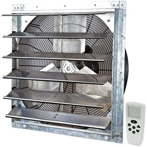 iLIVING ILG8SF24VC Wall-Mounted Shutter Exhaust Fan, 24