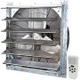 iLIVING ILG8SF24VC Wall-Mounted Shutter Exhaust Fan, 24
