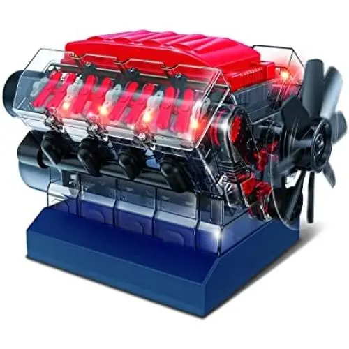 OWI Inc Robotics Vroom! Stem V8 Model Combustion Engine, DIY Educational STEM Birthday Kits Ages 12 and Up OWI Inc Robotics Vroom! Stem V8 Model Combustion Engine, DIY Educational STEM Birthday Kits Ages 12 and Up