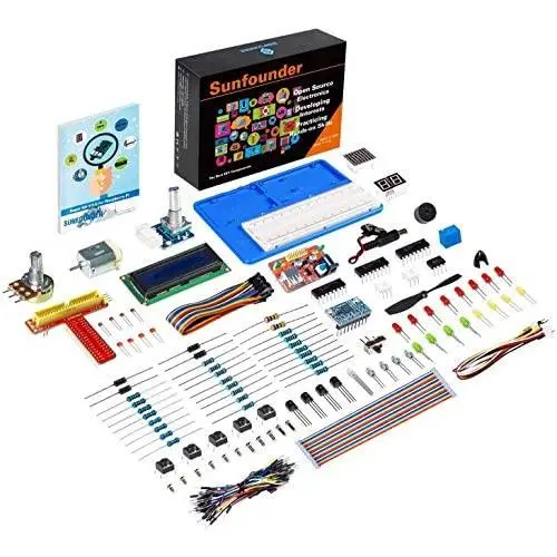 SunFounder Super Starter Learning Kit V3.0 for Raspberry Pi 400 4 Model B 3B+ 3B 2B B+ A+ Zero Including 123-Page Instructions Book for Beginners