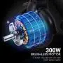 Folding Electric Scooter for Adults - 300W Brushless Motor Foldable Commuter Scooter w/ 8.5 Inch Pneumatic Tires, 3 Speed Up to 19MPH, 18 Miles, Disc Brake & ABS, for Adult & Kids - Hurtle HURES18-M5