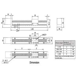 FUYU FSL30 Mini Linear Stage Small Slide Guide CNC Screw Lead Motion Table Motorized Nema 14 Stepper Motor[200mm Stroke]
