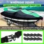 Tokept Trailer Boat Cover, Heavy Duty Splice Upgraded 600D Marine Grade Polyester Waterproof Boat Cover with Motor Cover for V-Hull, Speedboat Cover, Trimaran (20-22L *100