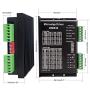 Taiss Stepper Motor Driver DM542 CNC Stepper Driver Controller + 5PCS Rotary Encoder Switch Push Button EC11 360 Degree 5 Pins 20 Detents Points Digital Potentiometer